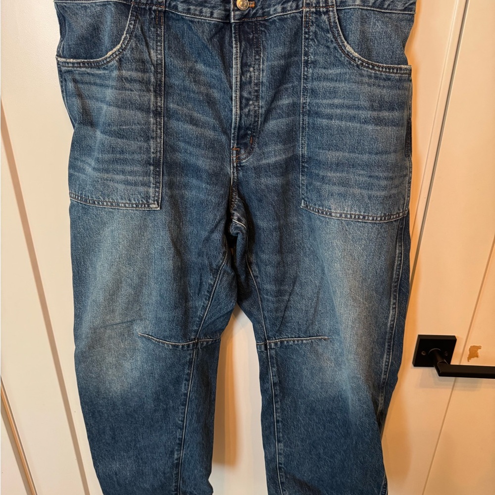 Madewell Curvy Darted Barrel-Leg Jeans 33 - Picture 2 of 4